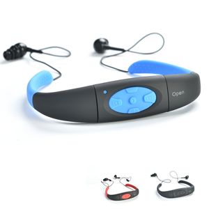 Freeshipping Sports de plein air Étanche IPX8 Lecteur MP3 Plongée Natation Surf MP3 Carte 8 Go Lecteur MP3 sous-marin Radio FM Head Wearing Players