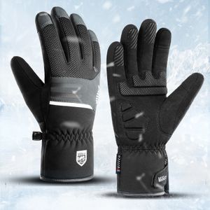 Sports de plein air Gants de ski d'hiver imperméables épaissir polaire gants de cyclisme chauds SBR Pad gants de moto thermiques antichoc 231220