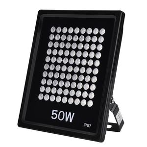 Buiten Spotlight LED schijnwerpers Zwart 50W rechthoekige overstroming in VS Stock 110V Kool Warm Wit Hoogwaardige waterdichte LED -lamp