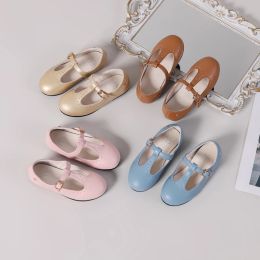 Printemps en plein air enfants princesse chaussures enfants T Bar chaussures bébé filles mode Shos enfant en bas âge ballerines chaussures en cuir doux Mary Jane nouveau