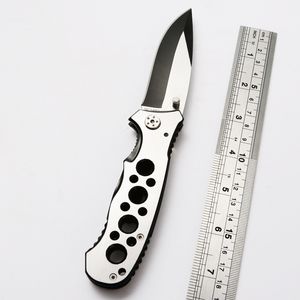 Cuchillo plegable de acero inoxidable para exteriores, cuchillo de supervivencia de bolsillo para caza y acampada, cortador de herramientas EDC de utilidad