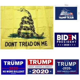 Outdoor Stardard Grootte 3 x 5 voet 150x90cm niet betreden bij mij Gadsden Flag Trump Biden President Flag Banner