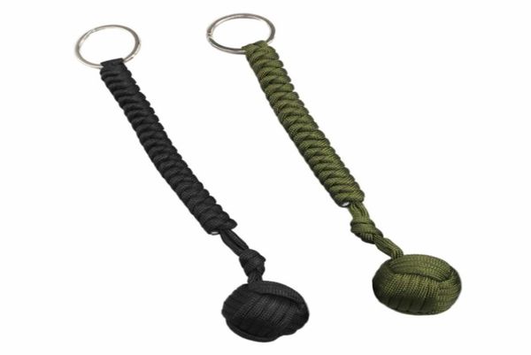 Boule d'acier extérieure Protection de sécurité portant la corde d'auto-défense lanière outil de survie porte-clés multifonctionnel porte-clés Bracelet3107162