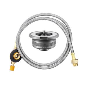 Buitenkachel Gasadapter Splitkachel Converter Gastankadapter voor kamperen Koken Picknick Kampeeruitrusting Accessoires 231225