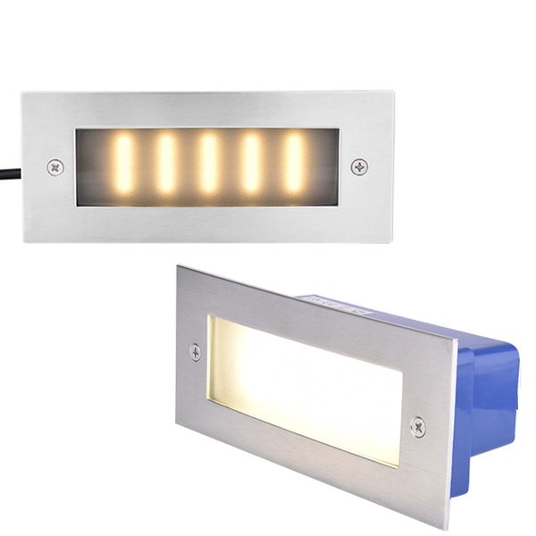 Réverbères extérieurs Moderne 7W encastré LED lumière d'escalier étape lumières AC85-265V étanche coin applique jardin éclairages de rue usalight