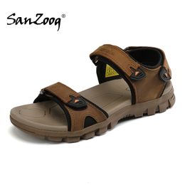 Outdoor Summer Sandals Leather Lederen strandschoenen Designer Directe verzending 230720 887 C