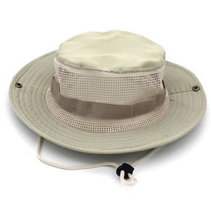 Buiten Zomer Wide Bim Boonie -hoeden met Mesh Militaire Camo Sun Cap voor mannen of vrouwen die op vissen jagen buiten een maat
