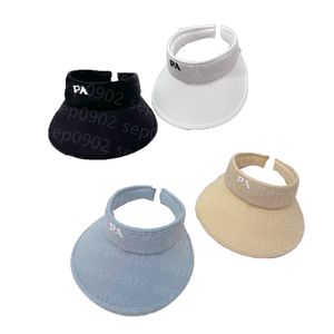 Chapeau de Protection solaire d'extérieur pour femmes, visière décontractée de styliste, casquette de Protection solaire de haute qualité, visières de couleur unie