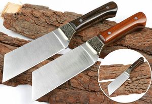 Outdoor Survival Rechte mes 5Cr13mov Satin Blades Volledige Tang Palissies Handvat Vaste Blad Messen met nylon schede