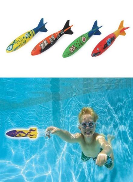 Lanzamiento de piscina al aire libre, lanzamiento de lanzamiento, juguete deslizante, torpedos 4 en 1, juego de verano, juguete de buceo en agua B410036023850