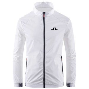 Camisetas al aire libre 2022 Spring Autumn Golf Chaqueta de golf Fashion Casual Winding Protection Chaqueta Breakbreaker para hombres Paper Bomber Chaqueta J230214