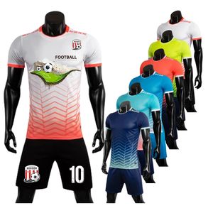 T-shirts d'extérieur 23/24 Ensemble de maillot de football pour enfant adulte personnalisé personnalisé enfant hommes équipe formation uniformes de football kit 2 pièces survêtement tenue 231117