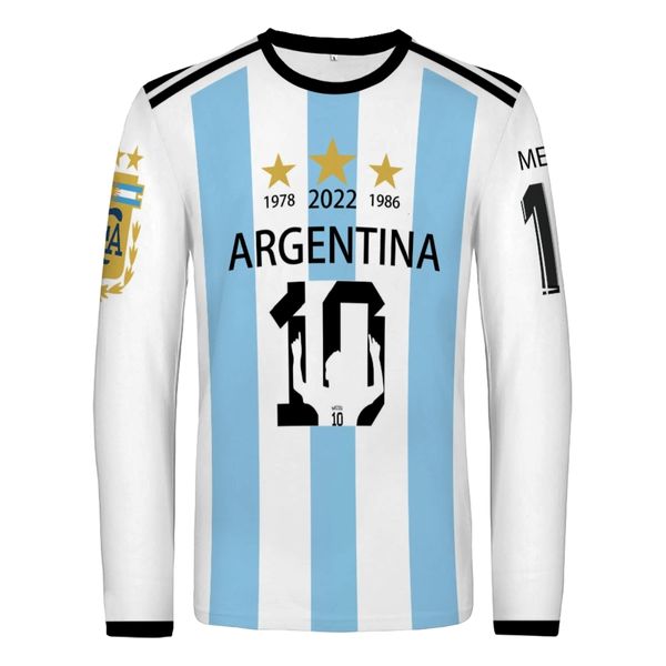 T-shirts d'extérieur Argentine Soccer Jersey Drapeau de l'équipe nationale T-shirt Original Enfant Adulte T-shirt Football Shirt Argentine 230704