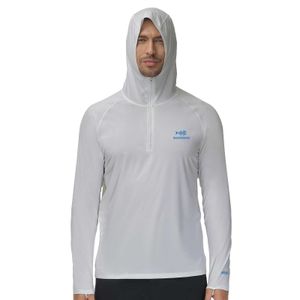 Outdoor T-shirts Bassdash Heren 14 Zip Vissing Hoodie Shirt UPF 50 Snel droge uitvoering Lange mouw Zonnebescherming FS24M J230214