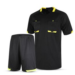 Camisetas al aire libre Jerseys de fútbol Hombres Uniforme de árbitro Fútbol corto Fútbol profesional Chándal Tailandia Árbitro Juez Uniforme Kit personalizado 230215