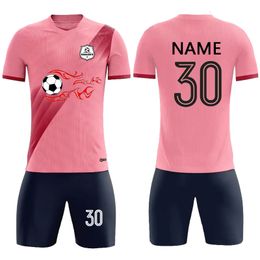 T-shirts en plein air Jerseys de football pour enfants sets uniformes de football pour enfants personnalisés maillots de soccer fille de foot