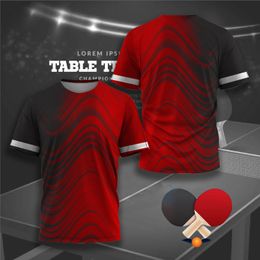 T-shirts extérieurs Dernières combinaisons de tennis de table Chine Chine Ping Pong Costumes Table Tennis Table T-shirts 230811