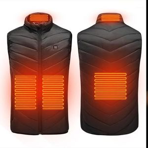 T-shirts d'extérieur hommes femmes vestes chauffantes gilet manteau USB batterie électrique chauffage à capuche chaud hiver vêtements thermiques