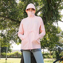 Outdoor T-shirts OHSUNNY Women Sun Protection Clothing UPF 50 Zomer Antiuv Skin Coat Haped Breatabele lange mouw voor Outdoor Sport Cycling J230214
