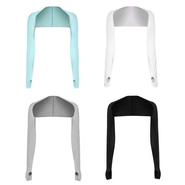 Camisetas al aire libre Verano Ropa de protección solar al aire libre Ciclismo Mantón Seda de hielo Manga del brazo Mangas largas de golf Mujeres Outwear para conducir Camping J230214