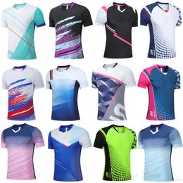Outdoor T-shirts Tennis T-shirts Voor Mannen Vrouwen O-Kraag Sneldrogend Tennis T-shirt Badminton Kleding Jongens Girsl Kits tafel T-shirts 231216