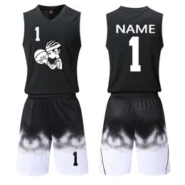 T-shirts d'extérieur Top qualité enfants enfants jeunes maillots de basket-ball uniformes collège hommes chemises de basket-ball shorts ensemble vêtements de sport personnalisés Prin 231117