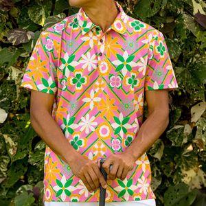 T-shirts d'extérieur pour hommes d'été Polo de golf Vêtements d'alpinisme Hauts à séchage rapide Performance Chemises respirantes à manches courtes Pique Jersey 230523