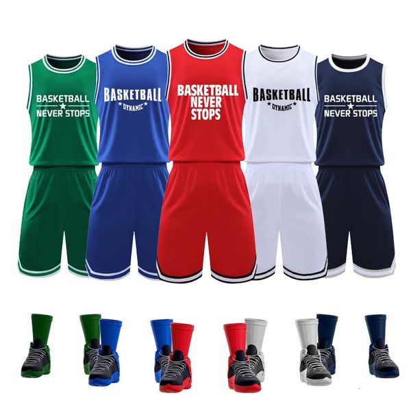 T-shirts d'extérieur en gros personnalisé hommes polyester maillot de basket-ball ensembles uniformes de basket-ball pour jeunes maille tissu basket-ball chemises à manches courtes LQ217 231117
