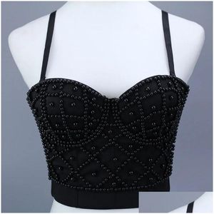 T-shirts extérieurs Femmes Vêtements de gilet de luxe pour le soutien-gorge de perles simples pour les suspenders Ladies Corset Crop Top Drop Livrot Sports à l'extérieur Athle Otflh