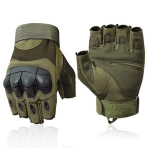 Buiten Tactical Army Fingerless Gloves Hard Knuckle Paintball Airsoft Hunting Combat Riding Wanding Military Half Finger Gloves