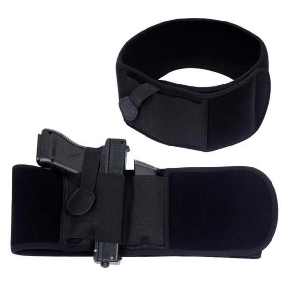 Pistolera táctica para el vientre para exteriores, cinturón ancho elástico Universal, fundas para pistola, cintura Universal, Glock, bolsa para revistas, Belts1532957269D