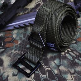 Cinturón táctico al aire libre CQB cinturones de lona para hombres rappel rescate cinturón de nylon