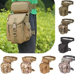 Bolsa cartuchera táctica al aire libre EDC militar Molle caza senderismo Fanny muslo paquete motociclismo hombres herramienta cintura bolsa 240127