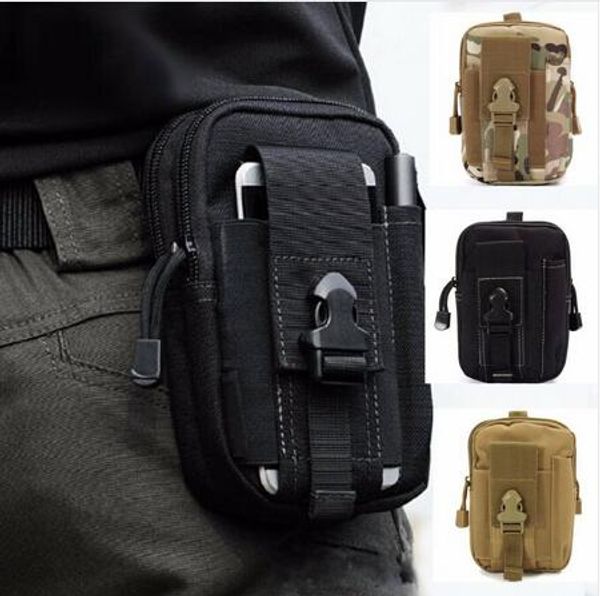 Extérieur Tactique Holster Militaire Taille Ceinture Sac Sport Courir Mobile Téléphone Cas Couverture Molle Pack Bourse Poche Portefeuille Fermeture Éclair pour iphone XR XS