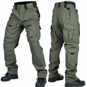 Pantalon tactique extérieur Pantalon d'entraînement de combat multi-poches pour hommes Ripstop Pantalon cargo respirant sur le terrain Printemps Automne D5SG #