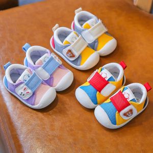 Chaussures d'extérieur pour tout-petits, chaussures de dessin animé à fond souple pour bébés filles, mignonnes chaussures de premiers pas pour nourrissons, chaussures décontractées pour garçons de 02 ans SCW026