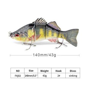 ODS 180 mm 89 g kunstaas Bass Lure Fishing Lure Kit Levensechte Jointed Swimbaits Mulit Section Swimbait voor basforel Snoekbaarzen Snoekvissen Vissen met kunstaas