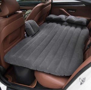 Matelas d'air de voyage en plein air dans la voiture gonflable floqué tapis de voiture en pvc universel voiture lit d'air canapé oreiller meubles de camping