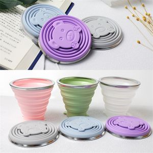 Outdoor Travel Cups Silicone Folding Tumblers Telescopic Mondwash Cup Creative Portable Foldable Sports Mug T9I002039