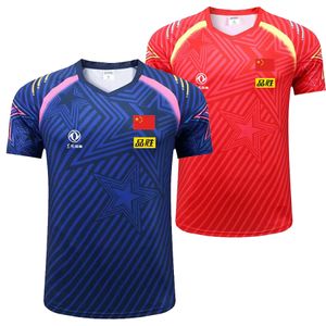 T-shirts en plein air Championnat CHINE Équipe tennis de table t-shirts shorts Hommes Femmes Enfants ping-pong t-shirt Maillots de table sport Chemises 230204