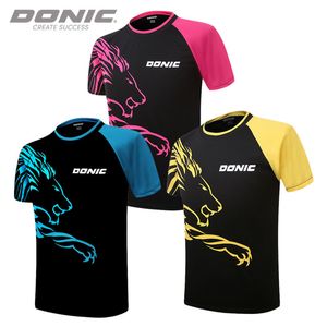 T-shirts d'extérieur DONIC Sports d'été à manches courtes hommes femmes t-shirt respirant vêtements de Tennis de Table Badminton 230204
