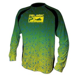 Outdoor T-shirts Pelagische uitrusting Vissen Shirts Lange mouwen Zonnejurken Uv-bescherming Jersey Upf 50 Kleding Ademende hengelsportkleding Camisa Pesca 221128