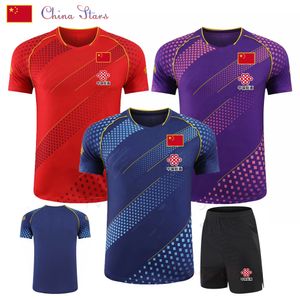 Outdoor T -shirts Seizoen China Team Tafel Tennis Jerseys Male vrouwelijke Ping Pong Jersey Sets jongens Tennis Shirt Kit Kleding 230204