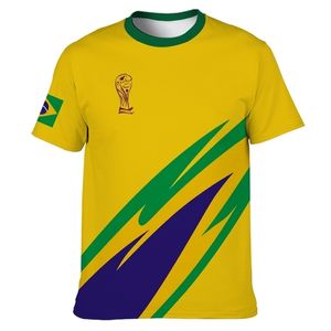 T-shirts en plein air Simple Football Team Vêtements Hommes T-shirt à manches courtes World Sports Colorblock Impression Chemise Grand Tee Lâche 220923