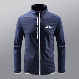 Camisetas al aire libre Verano J Lindeberg Chaqueta de golf Hombres Traje deportivo Cortavientos Ligero Transpirable Cremallera Pesca 230203