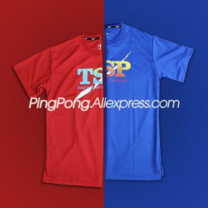T-shirts de plein air TSP Tennis de table T-shirts pour hommes femmes 83501 83505 Maillots de ping-pong Vêtements de sport en tissu Formation 230204