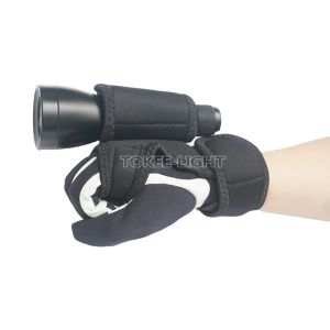 Outdoor onderwater duikduik duik duik LED Torch zaklamphouder zacht zwart neopreen handarmbevestigingspolspolhandschoen handvrij