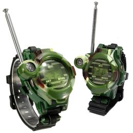 Walkie-walkie d'extérieur camouflage, interphone, montre, jouet, jeu en famille, interphone électrique, horloge à forte portée, jouet cadeau 240113