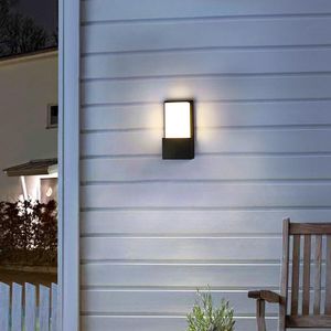 Lampes murales d'extérieur 18W lumière LED porche balcon jardin décoration lampe étanche IP65 capteur de mouvement applique montée en surface AC220V