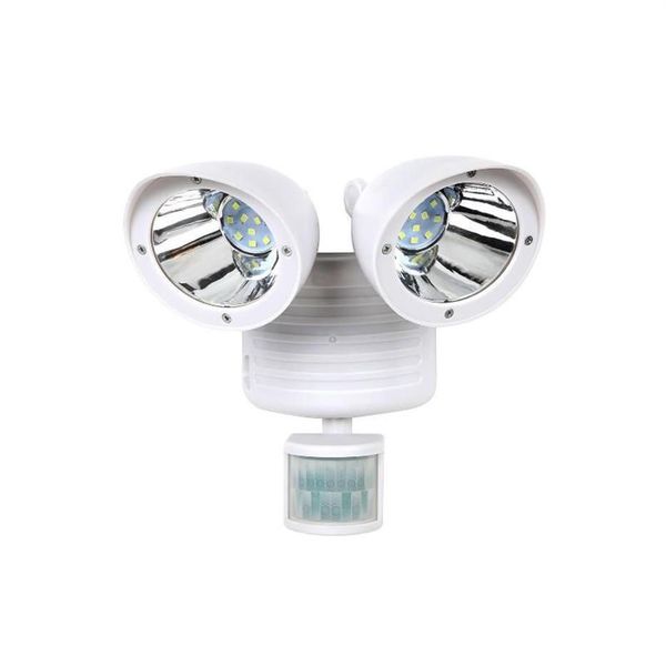 Lampes murales extérieures 22 LED double détecteur de sécurité spot solaire capteur de mouvement projecteur blanc 2678